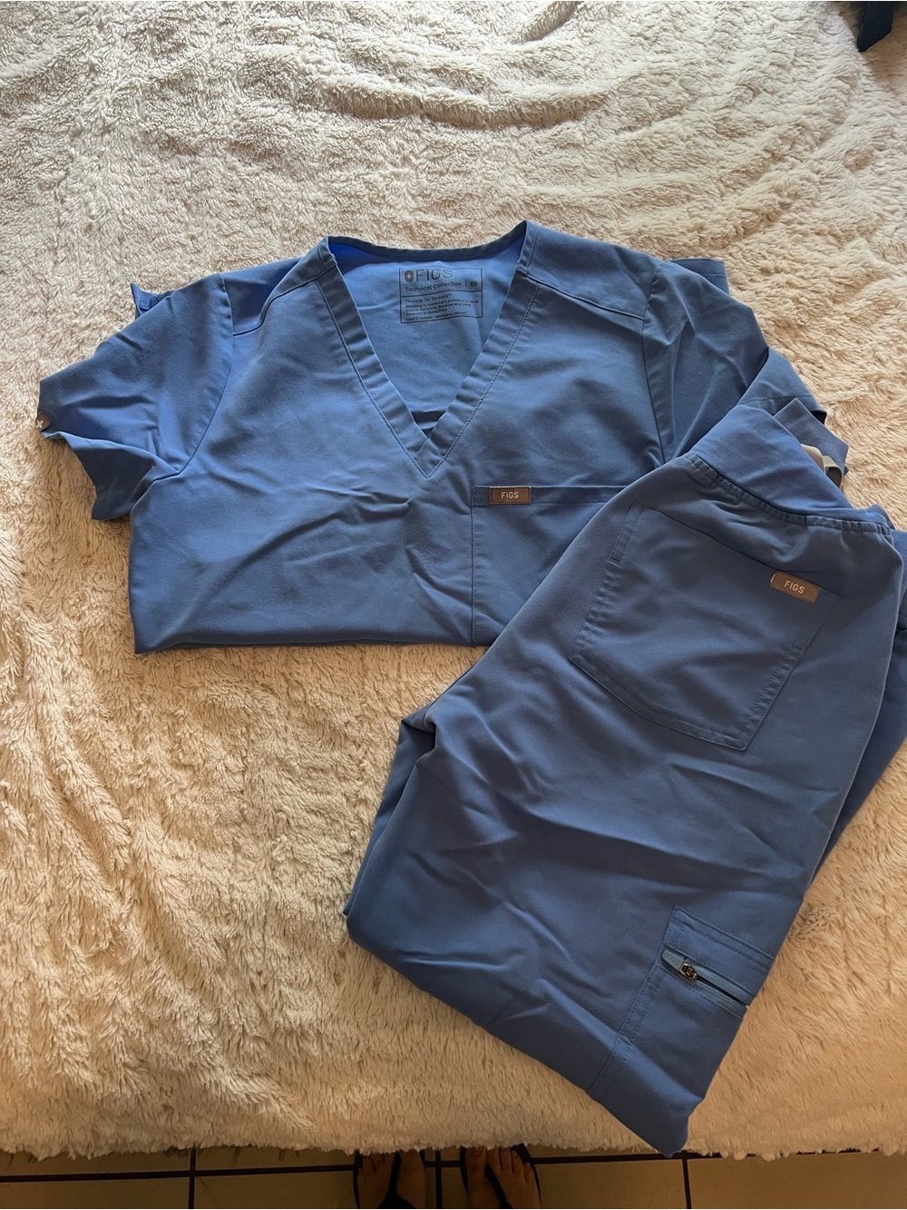 Figs Scrub Set in Slate Blue